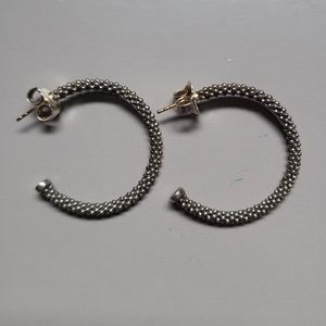 Lagos signature caviar hoop earrings